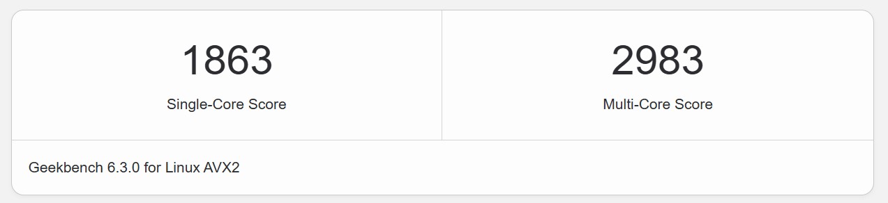 Geekbench6 AMD EPYC Turbo VPS Onidel