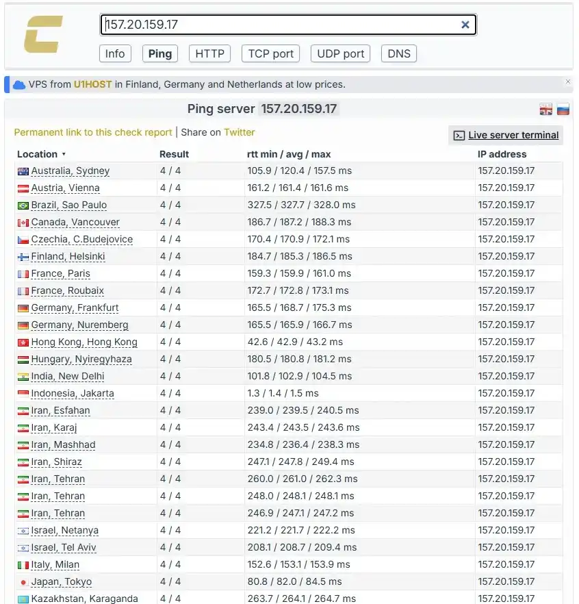 check host vps warnahost intel xeon 8158