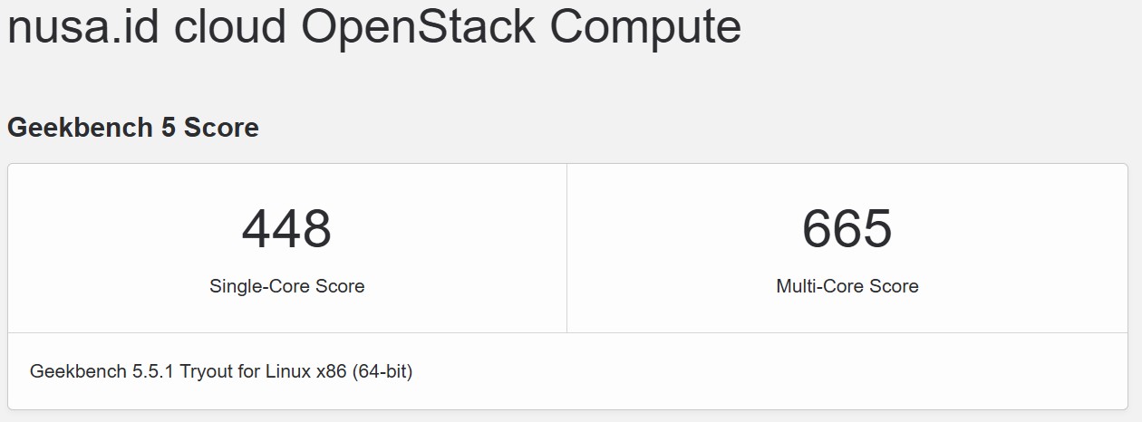 Geekbench 5 VPS Nusa Jakarta