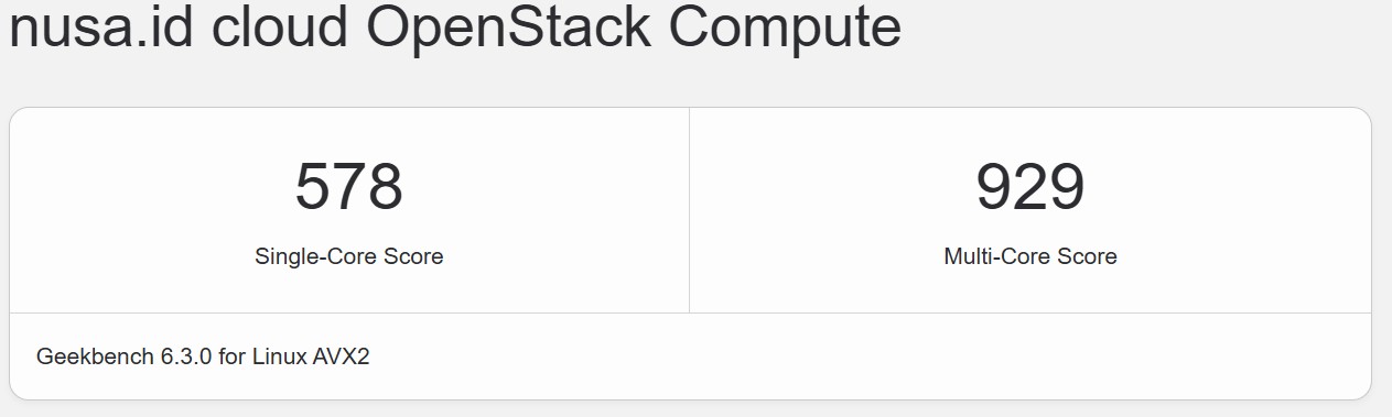 Geekbench 6 VPS Nusa Jakarta