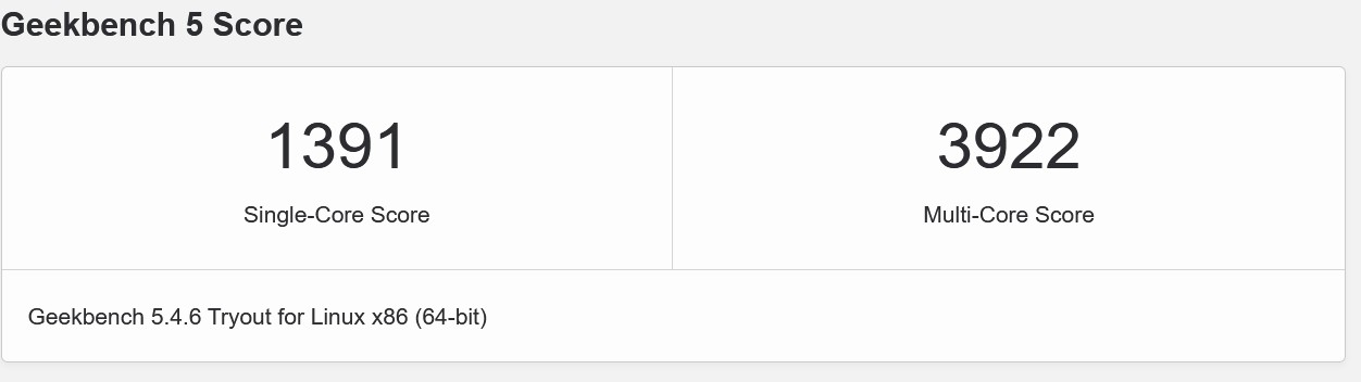 Geekbench5 Cloud VPS Turbo Domainesia