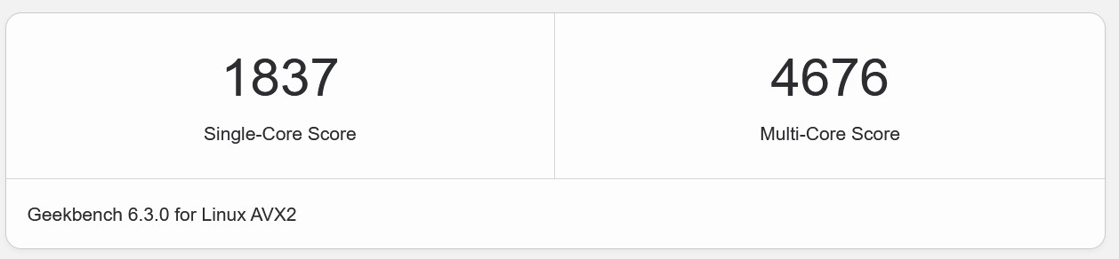 Geekbench5 Cloud VPS Turbo Domainesia