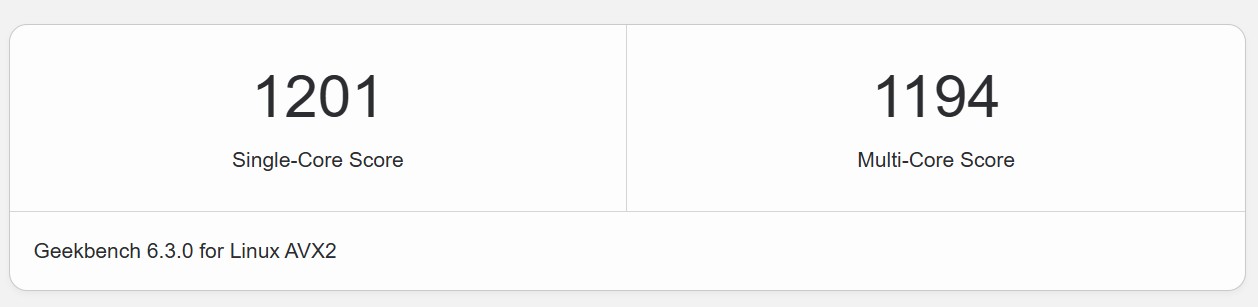 Geekbench 6 VPS Intel Scaleable Maxcloud
