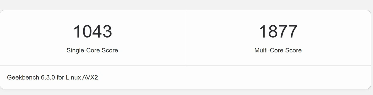 geekbench 6 vps server jumbo intel xeon gold