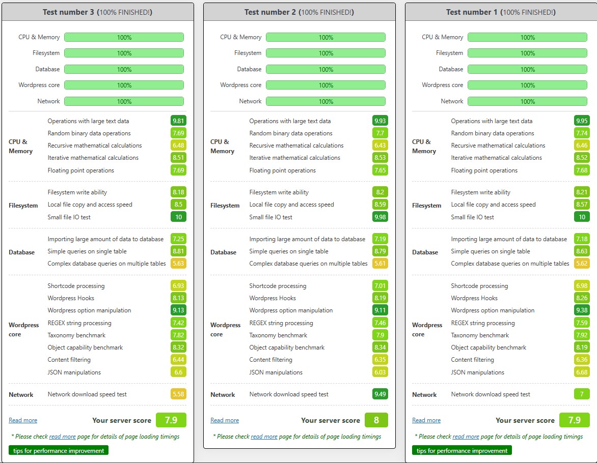 wp benchmark orangevps SG